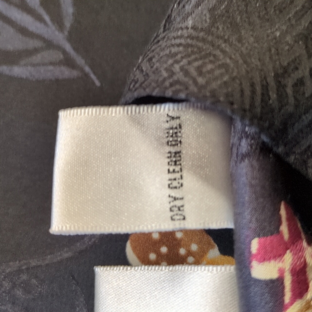 Chico's Vintage 100% Silk Asian Inspired Print Mandarin Collar Top Size 0 Small - Picture 7 of 11